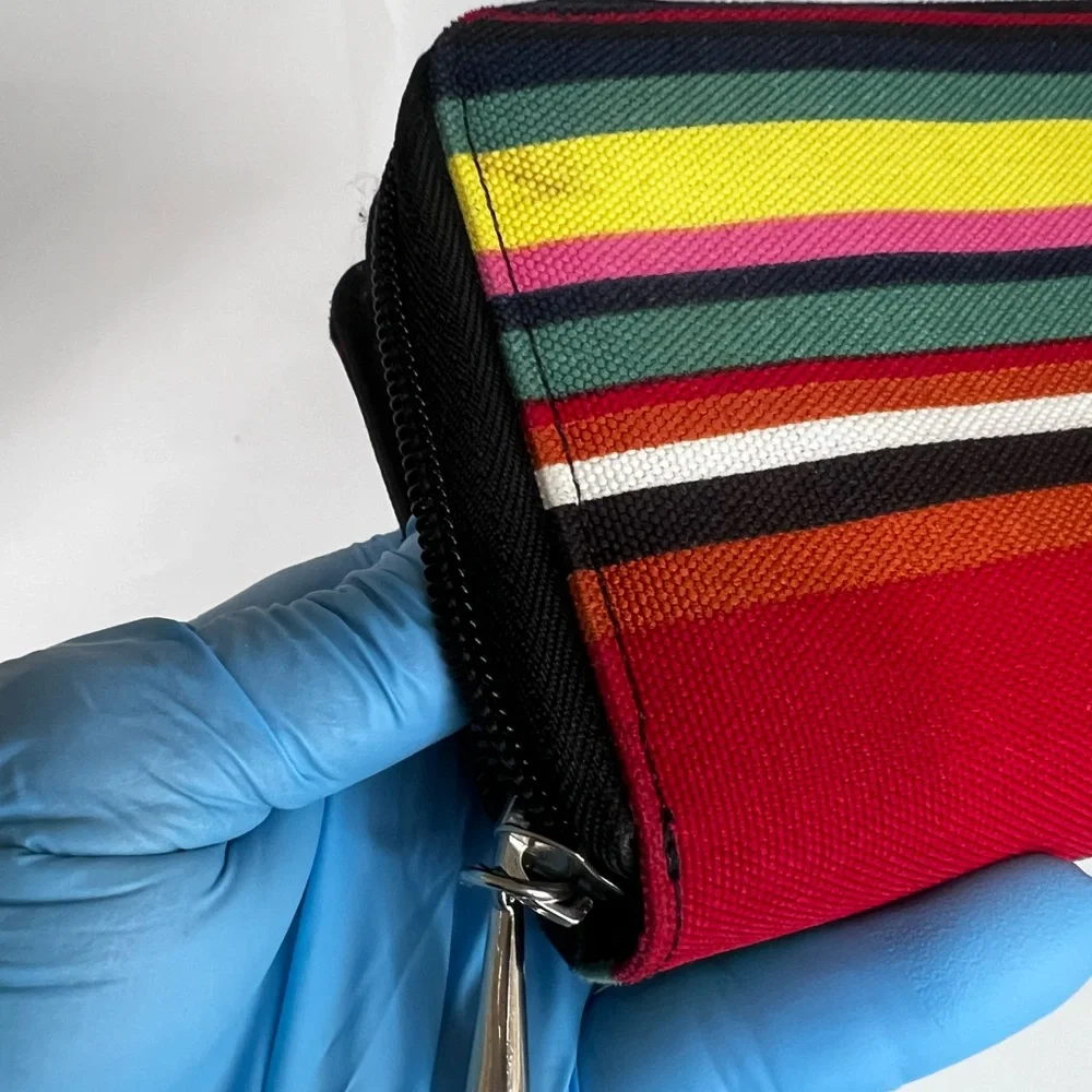 Kate Spade Staci Large Slim Bifold Wallet in a Maritime Stripes Multi pattern